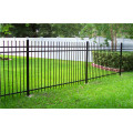 Black Color Steel Picket Fence Panel / Aluminum Fence